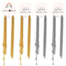 High Polished Multiple Colors Flat Cable Chain with clasp Oval Link stainless steel necklace chain